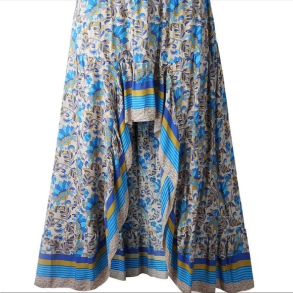 CLOSEOUT SALE NEW! Bohemain Floral High Low MIDI Maxi Skirt - Picture 5 of 7